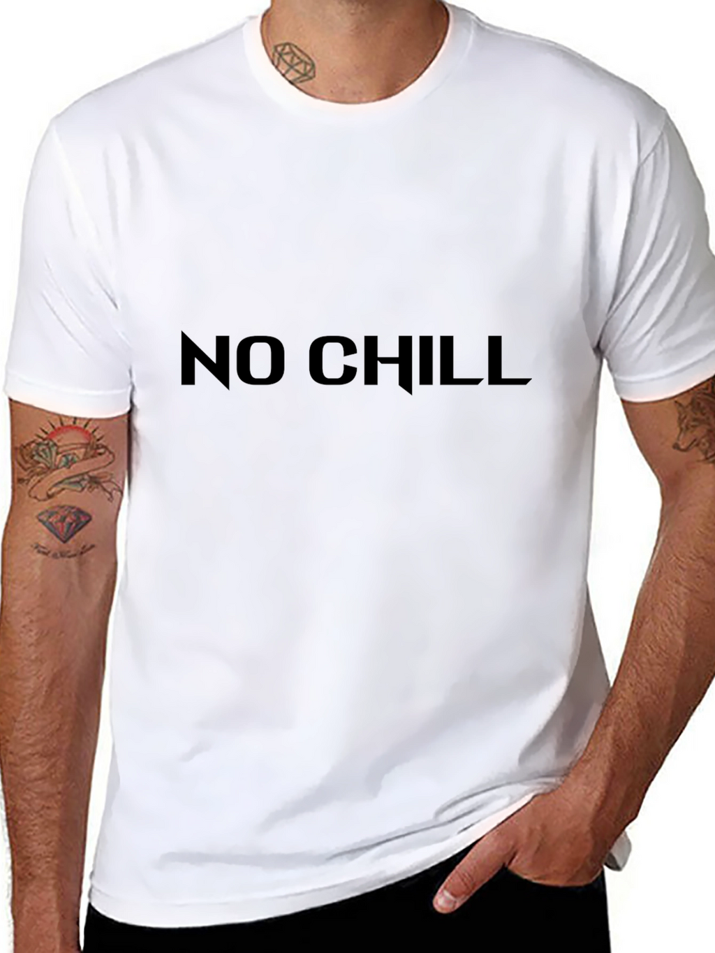 No Chill Black Graphic Tee