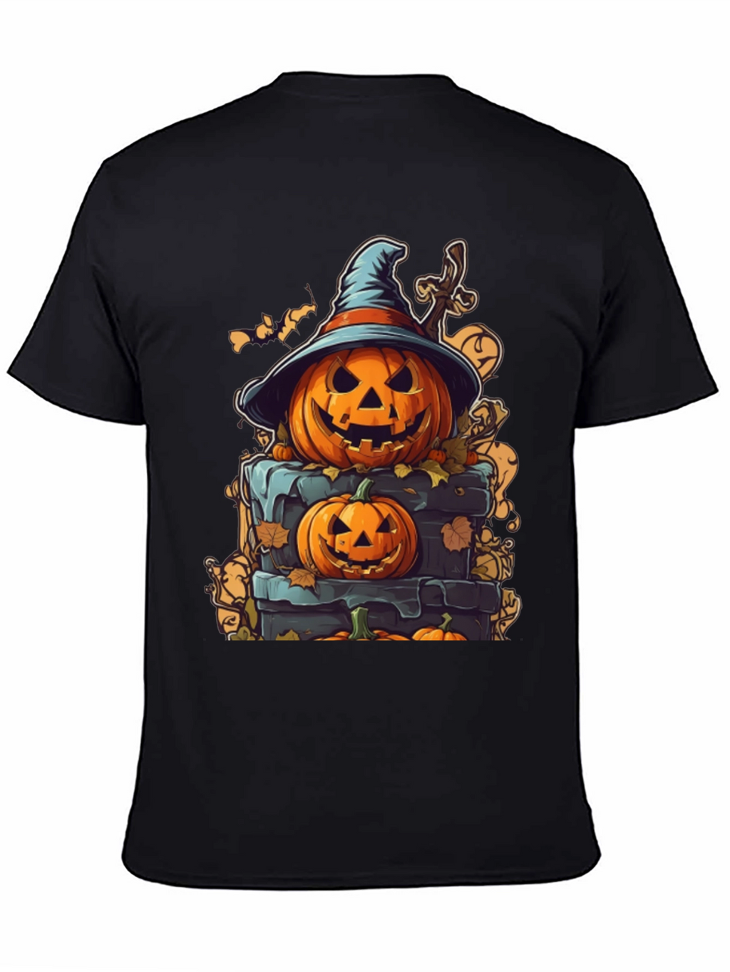 Spooky Halloween Pumpkin Stack Graphic Tee