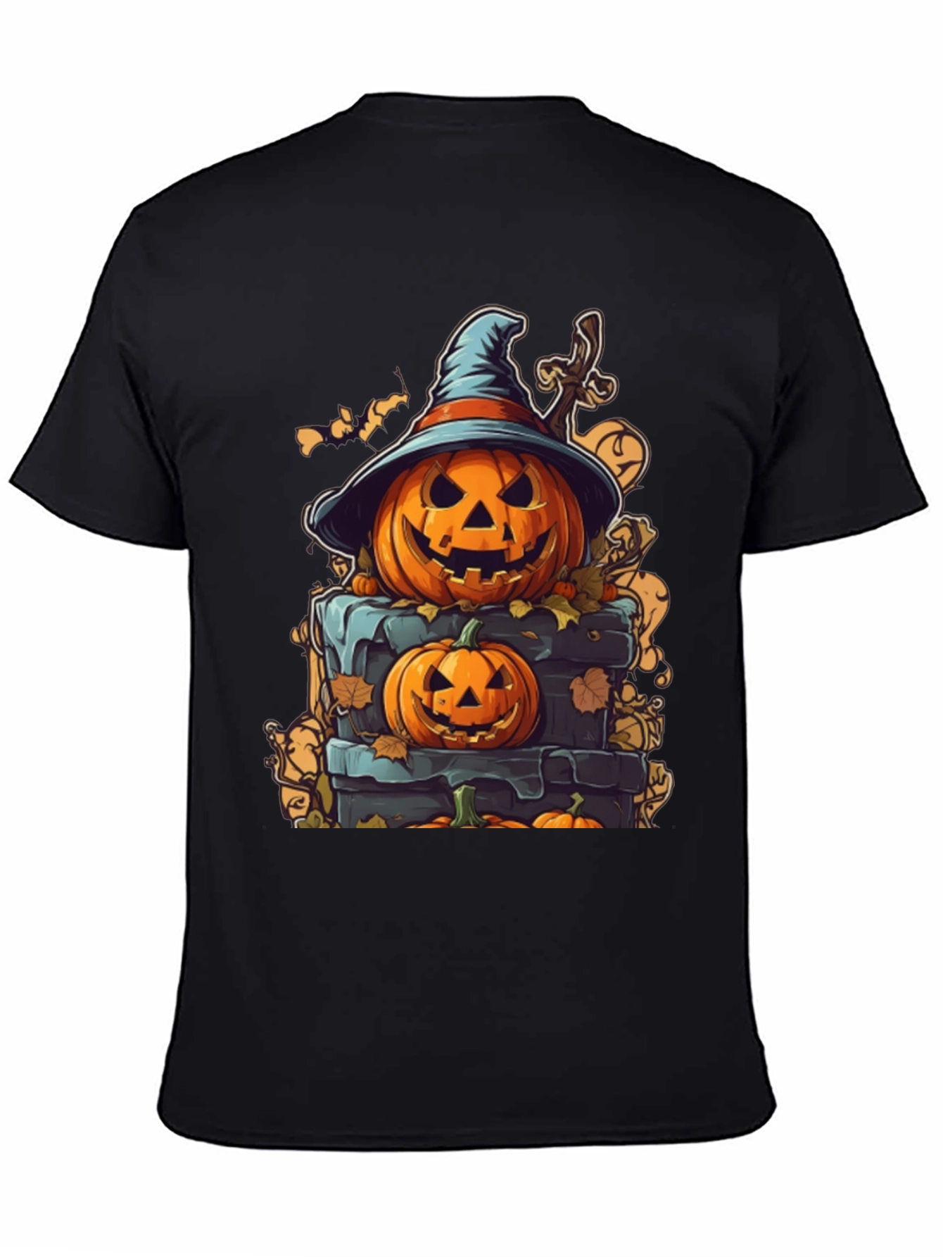 Spooky Halloween Pumpkin Stack Graphic Tee