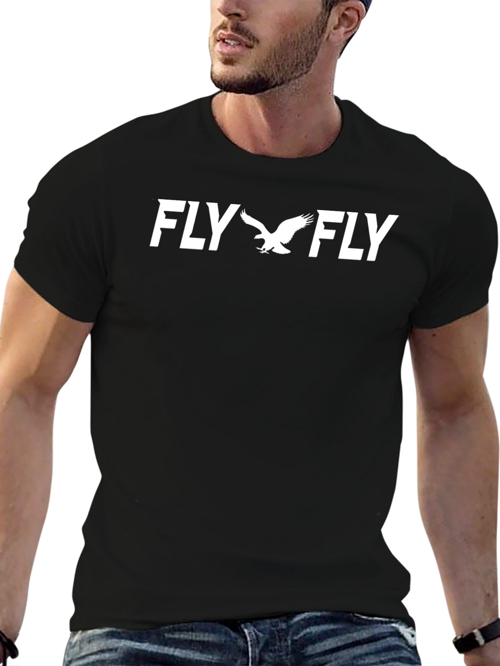 Fly Eagle Fly Graphic Tee - Black