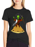 Alien Pharaoh Graphic T-Shirt