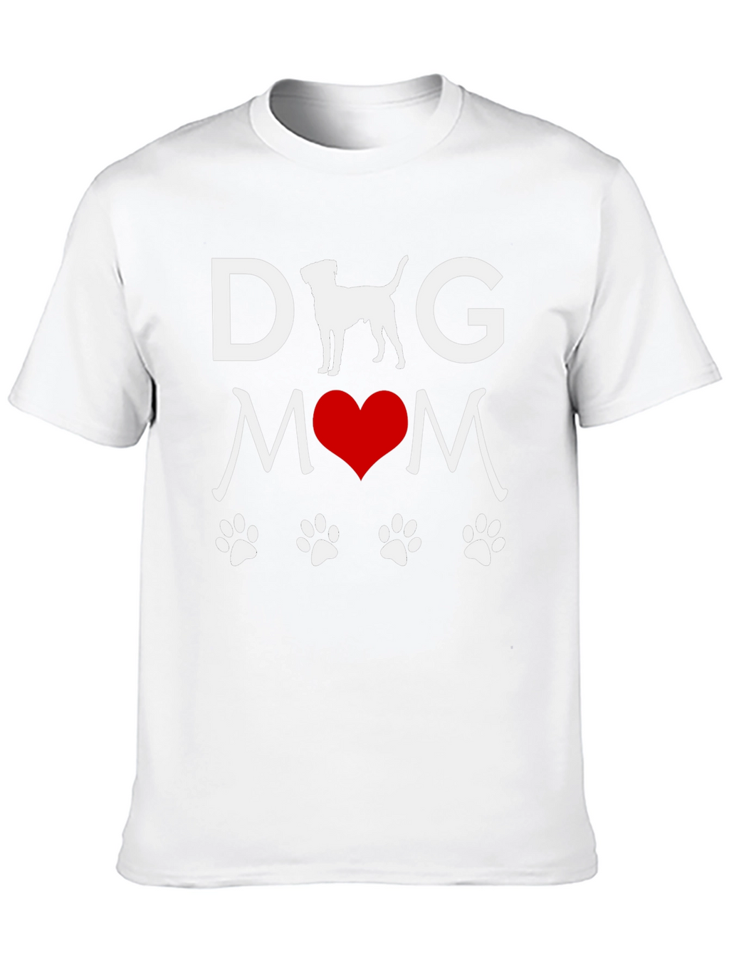 Dog Mom Tee - Paw Print Heart Design