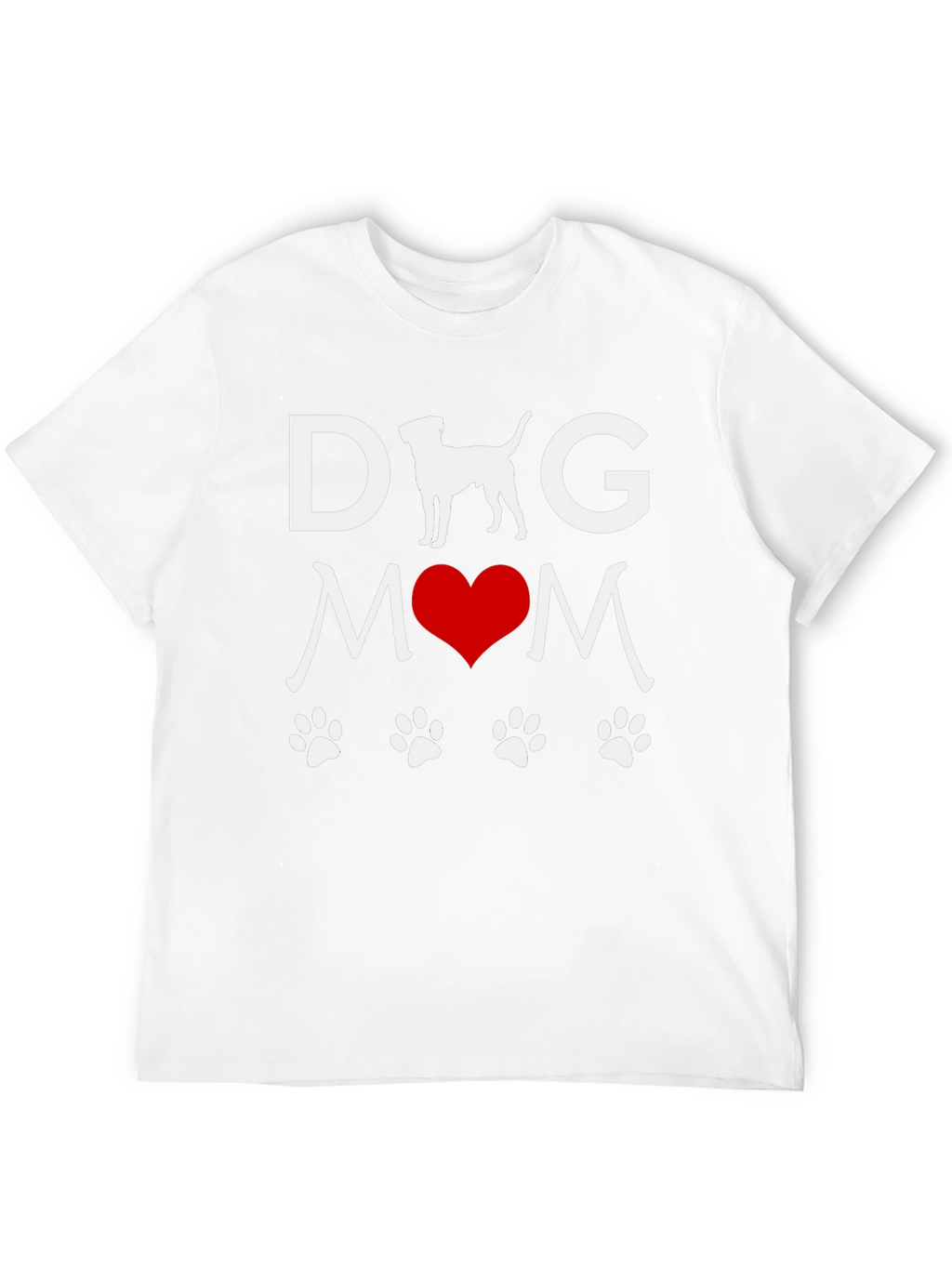 Dog Mom Tee - Paw Print Heart Design