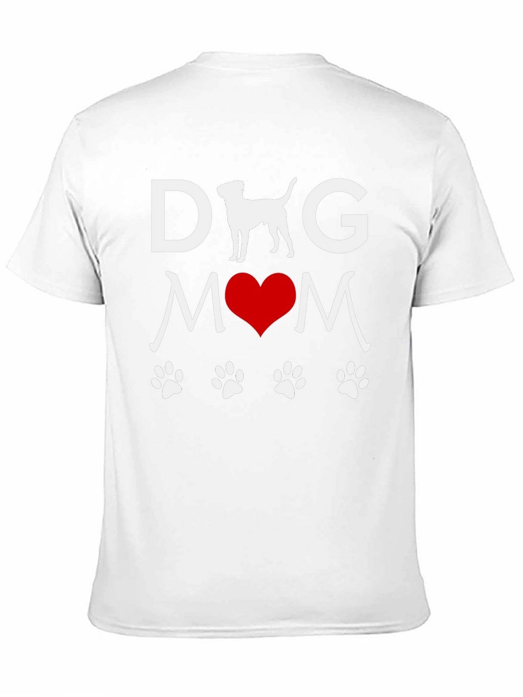 Dog Mom Tee - Paw Print Heart Design