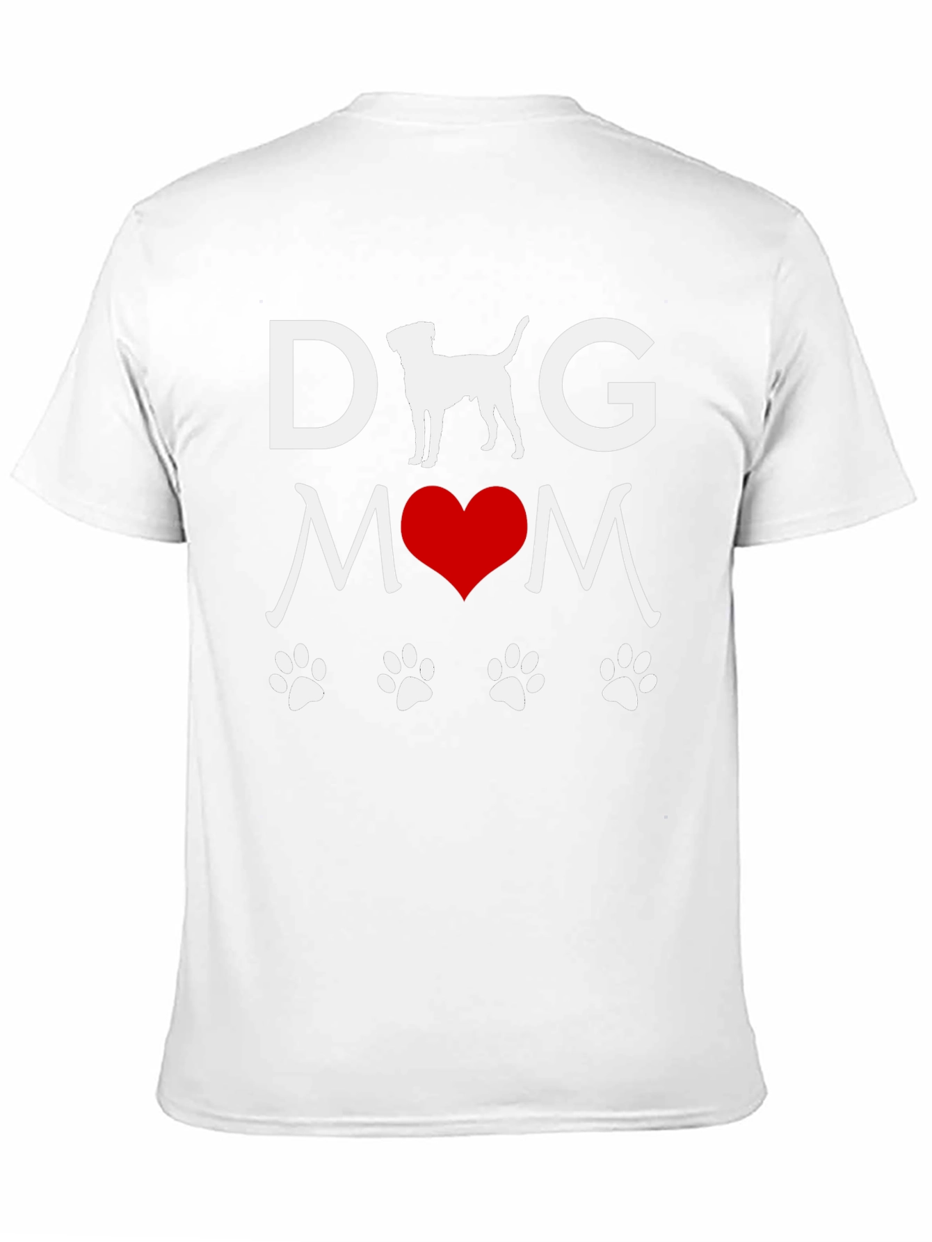 Dog Mom Tee - Paw Print Heart Design