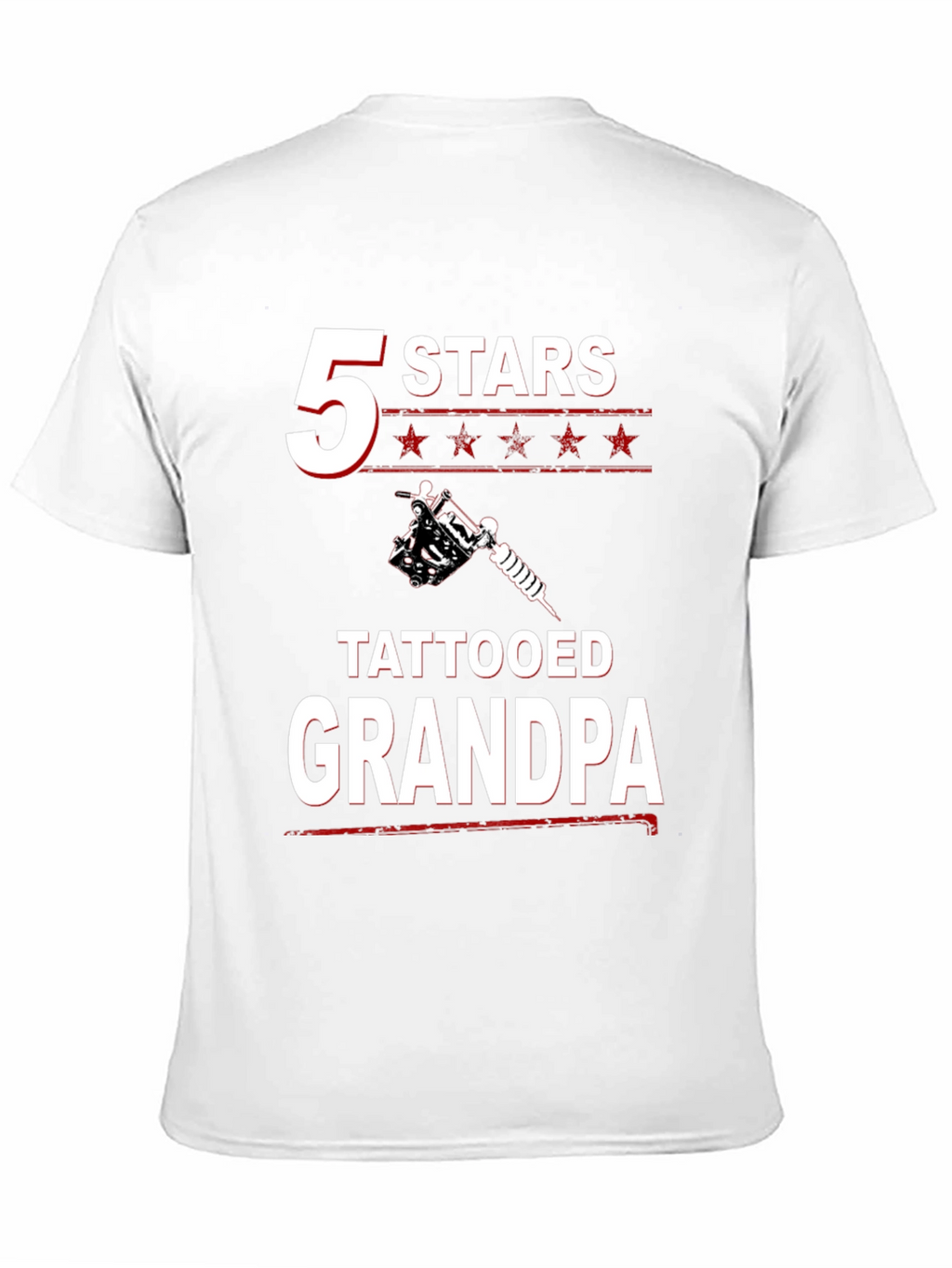 Tattooed Grandpa T-Shirt - 5 Stars Grandfather Gift