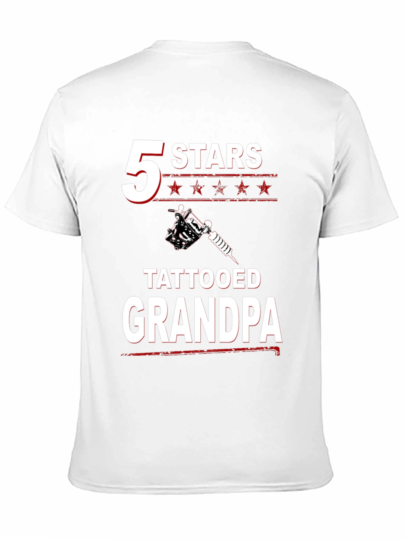 Tattooed Grandpa T-Shirt - 5 Stars Grandfather Gift