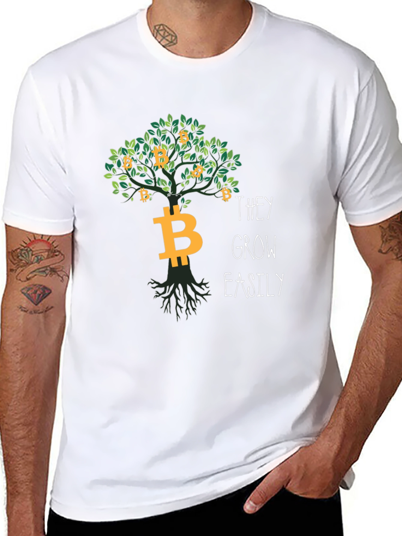 Bitcoin Tree T-Shirt - Grow Your Crypto Easily!