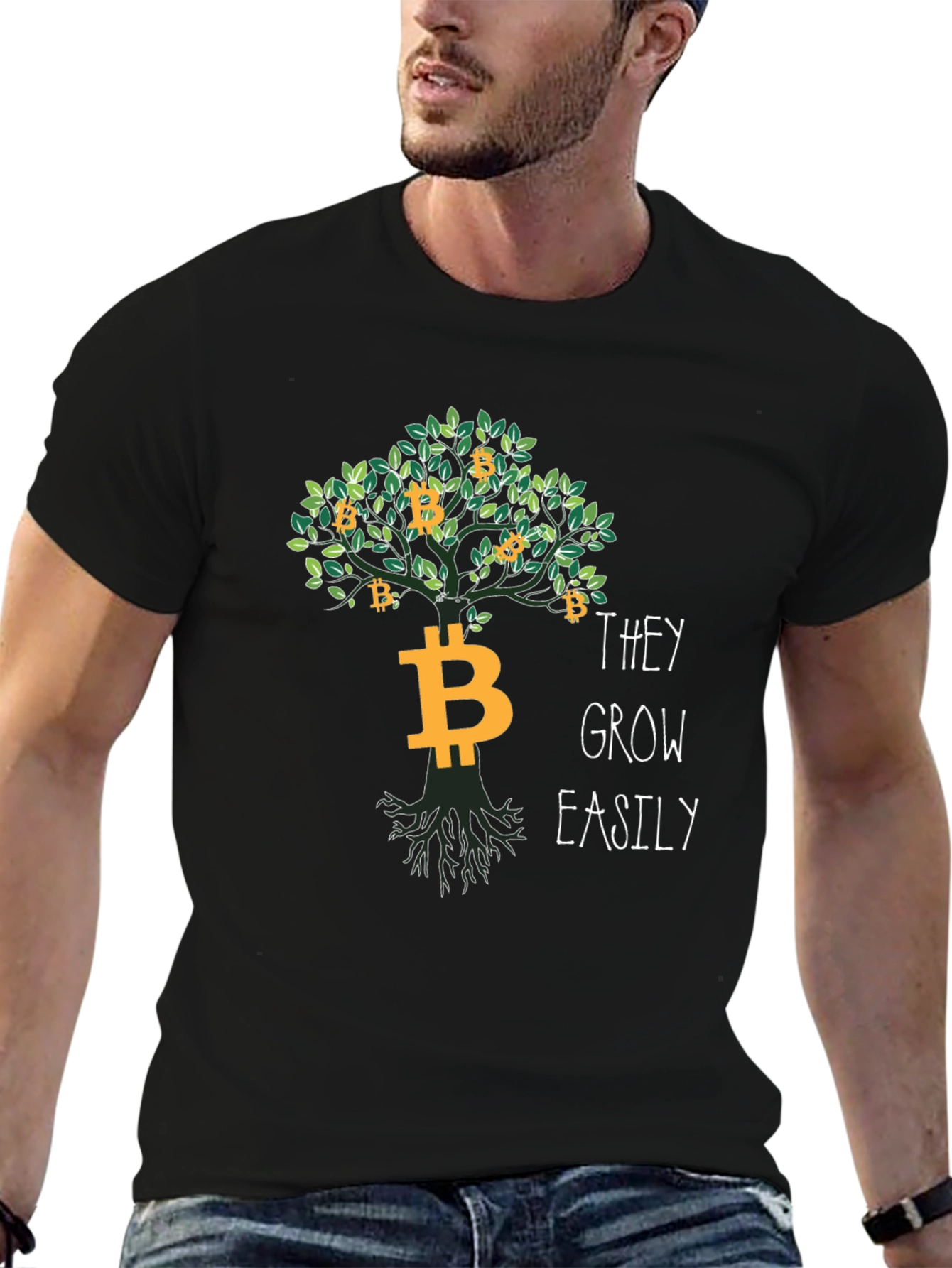 Bitcoin Tree T-Shirt - Grow Your Crypto Easily!