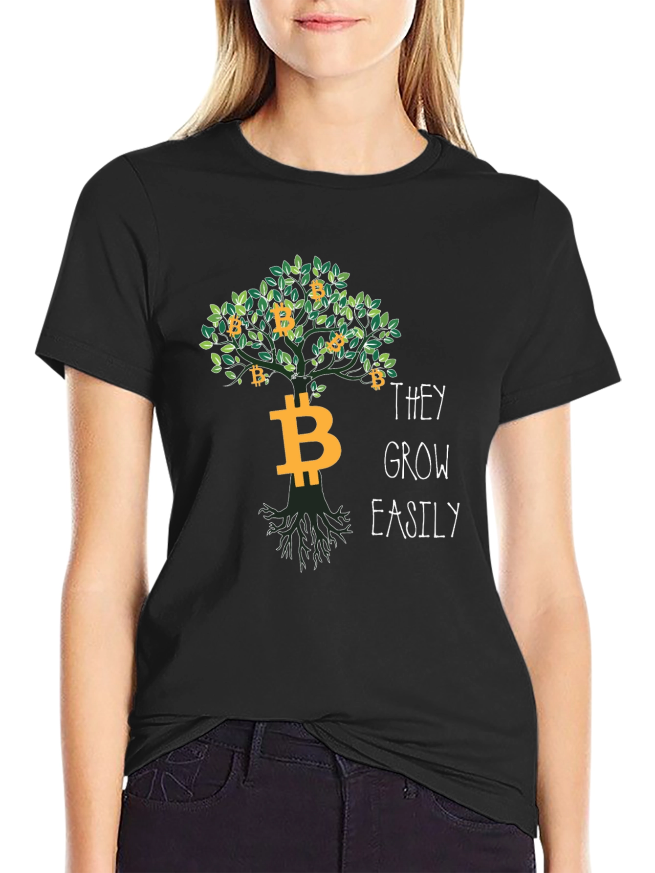 Bitcoin Tree T-Shirt - Grow Your Crypto Easily!