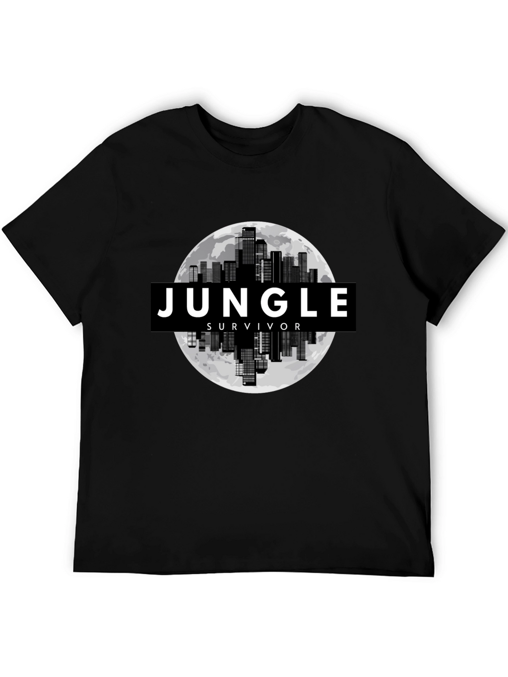 Jungle Survivor Graphic Tee - Urban Cityscape Design