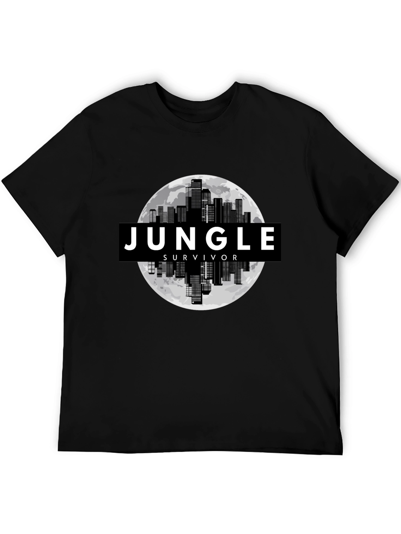 Jungle Survivor Graphic Tee - Urban Cityscape Design