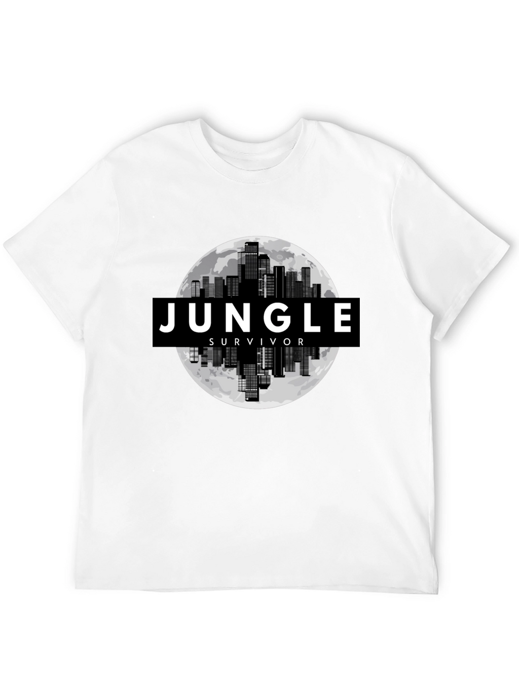 Jungle Survivor Graphic Tee - Urban Cityscape Design