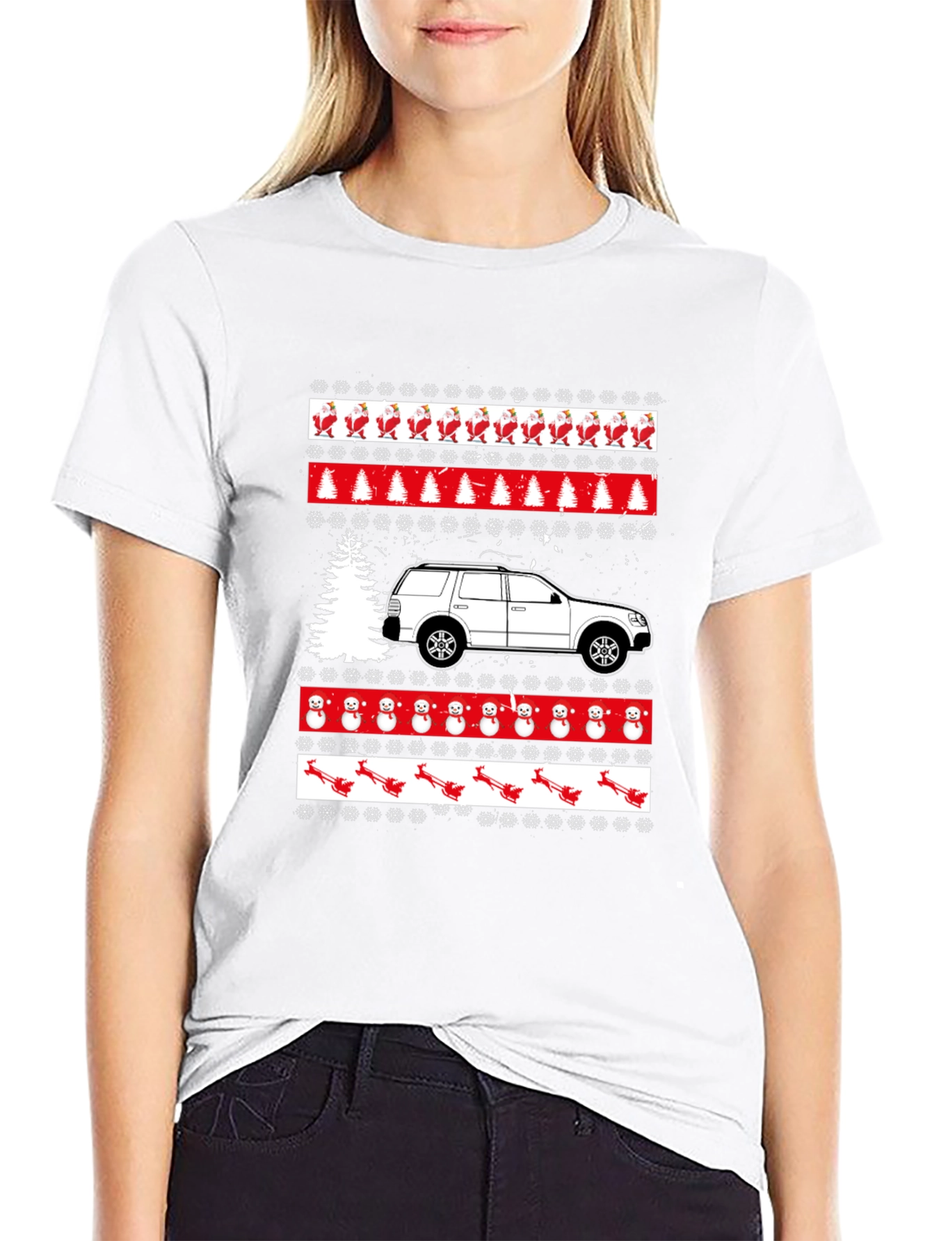 Ugly Christmas SUV T-Shirt - Holiday Vehicle Tee