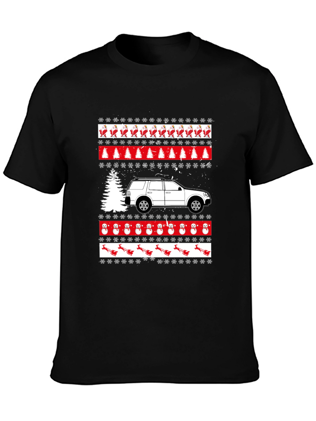 Ugly Christmas SUV T-Shirt - Holiday Vehicle Tee