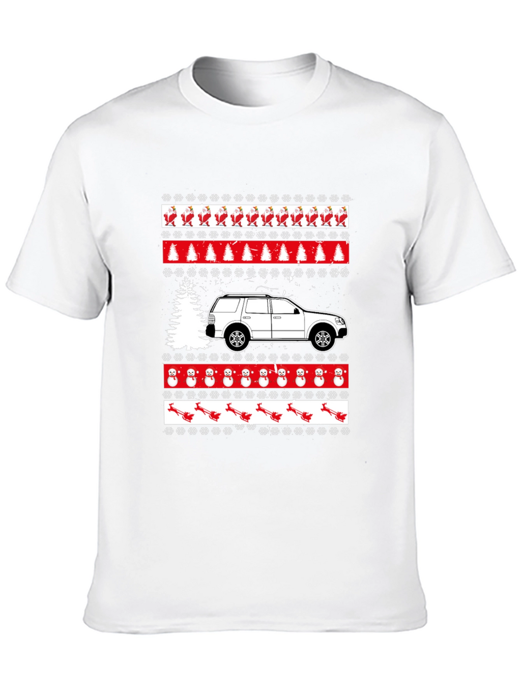 Ugly Christmas SUV T-Shirt - Holiday Vehicle Tee