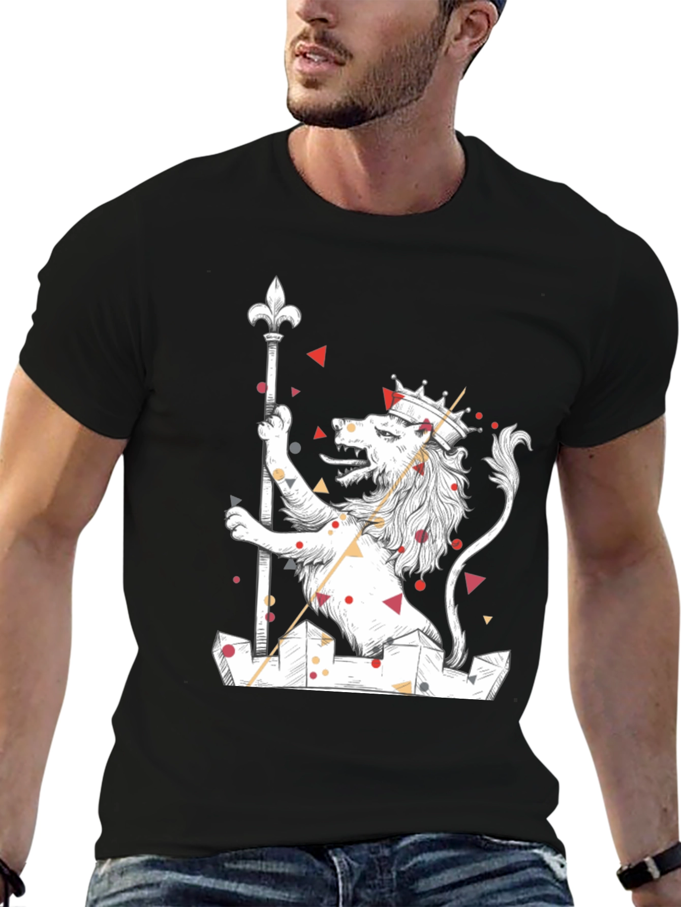 Lion King Graphic Tee - Black Cotton T-Shirt