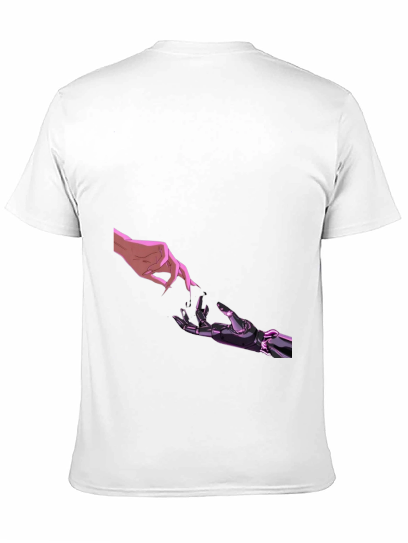 Human & Robot Touch Black T-Shirt