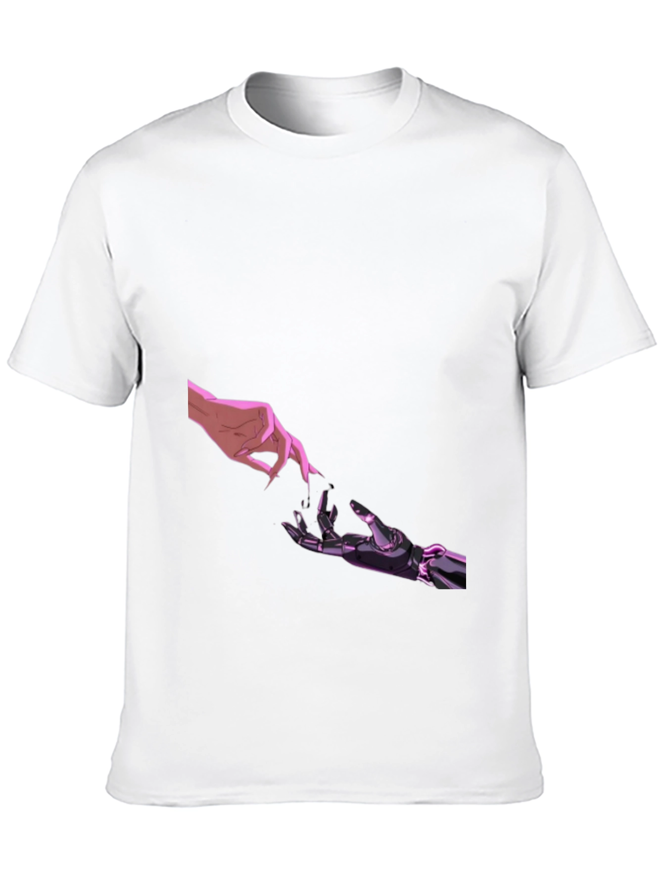 Human & Robot Touch Black T-Shirt