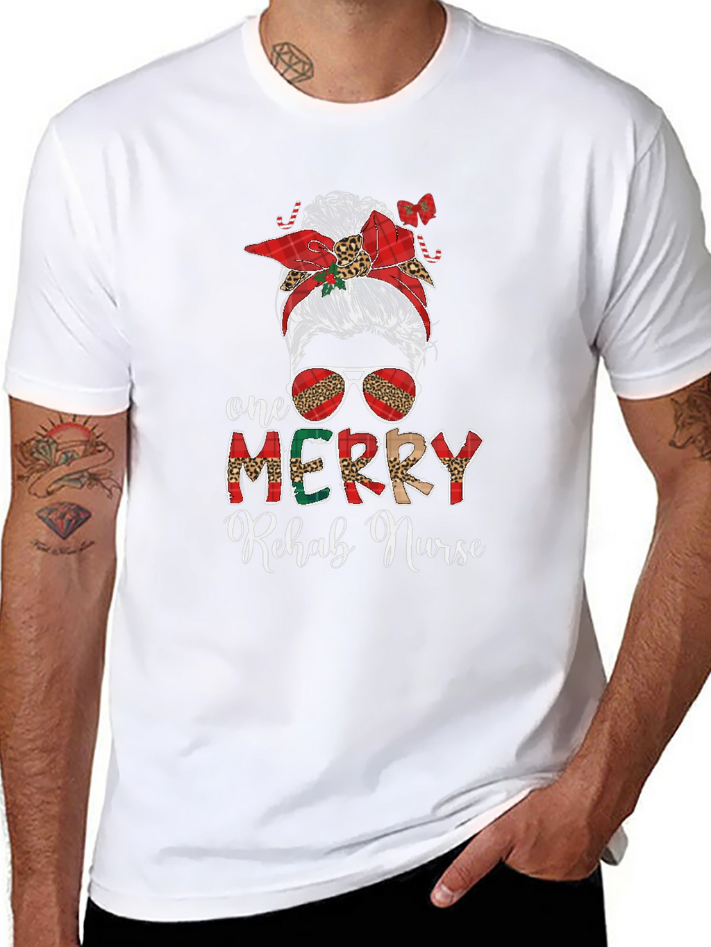 One Merry Rehab Nurse Christmas T-Shirt