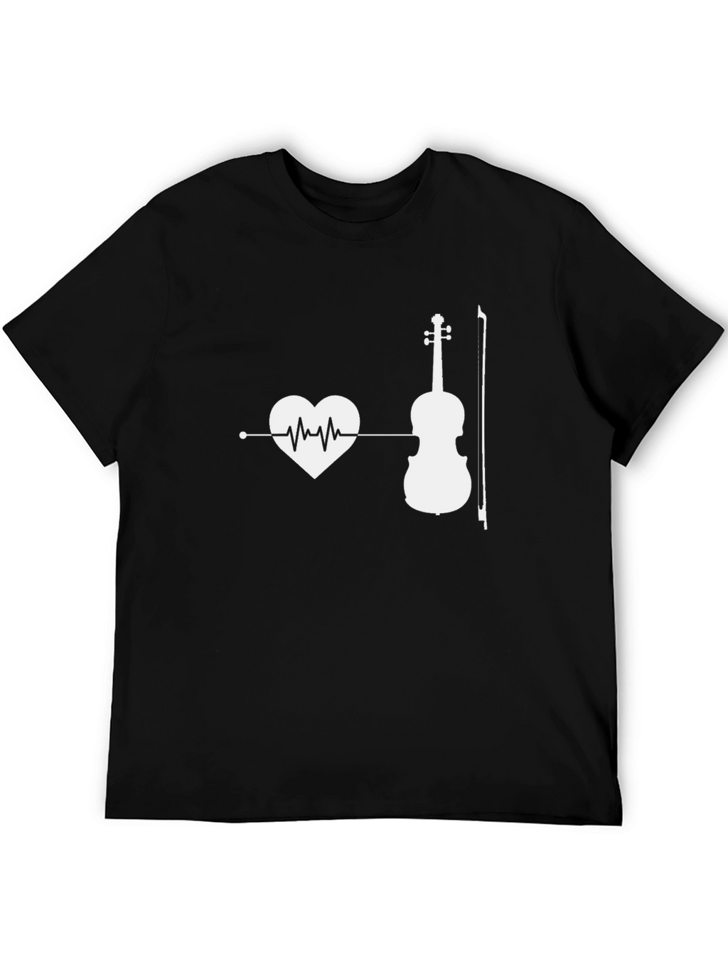 Heartbeat Violin T-Shirt Music Lover Tee