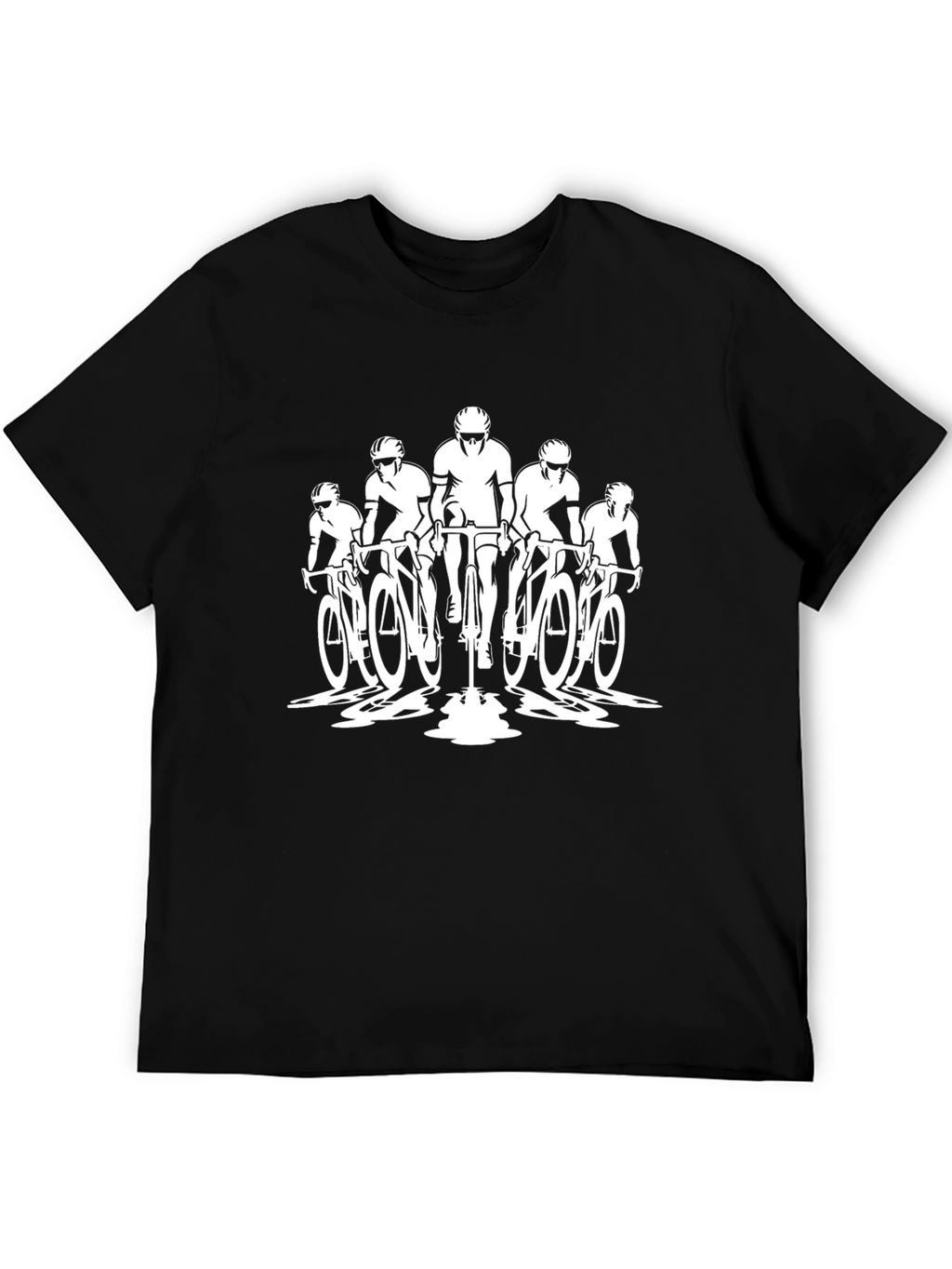 Cyclist Silhouette Black T-Shirt