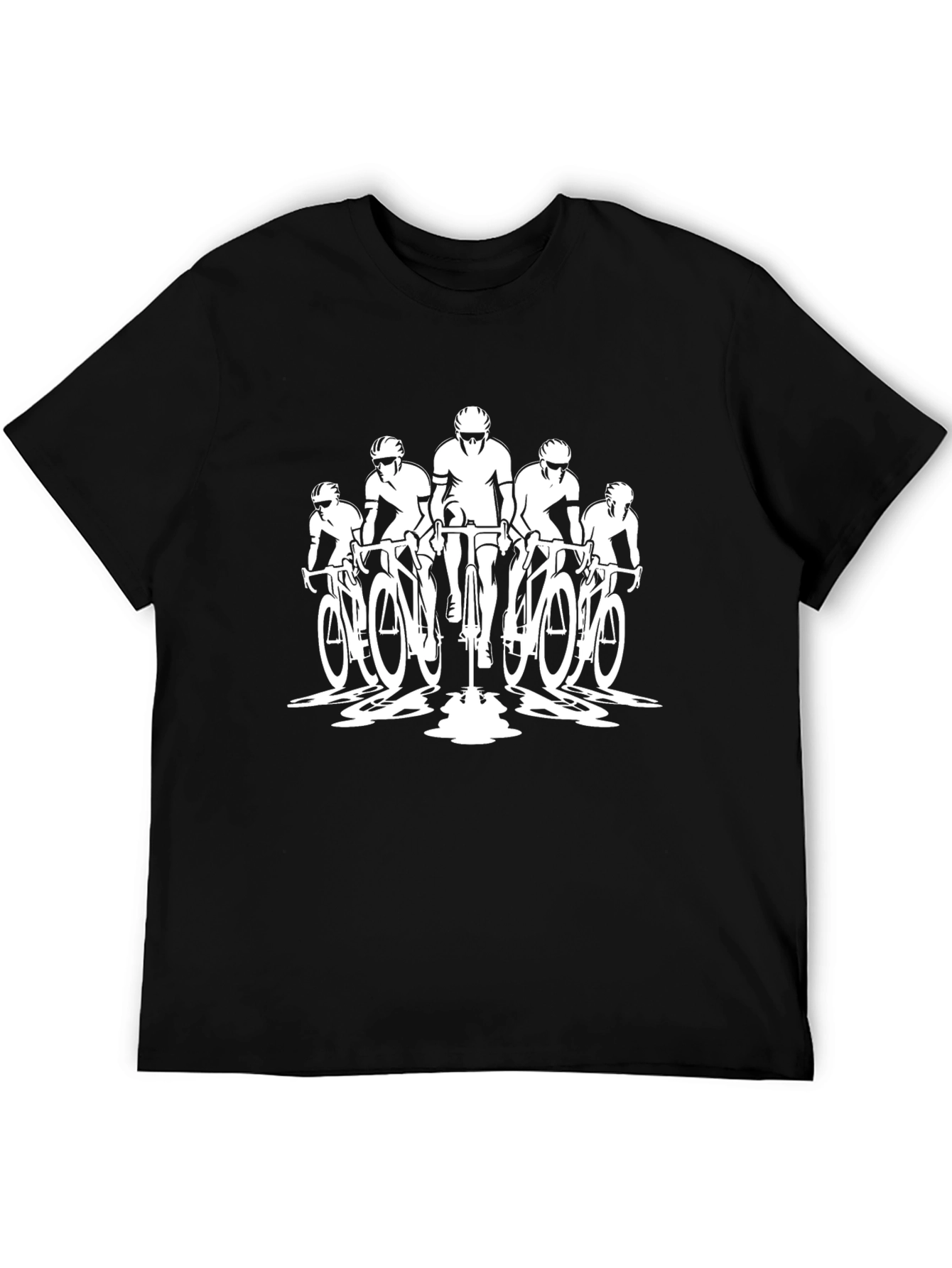 Cyclist Silhouette Black T-Shirt