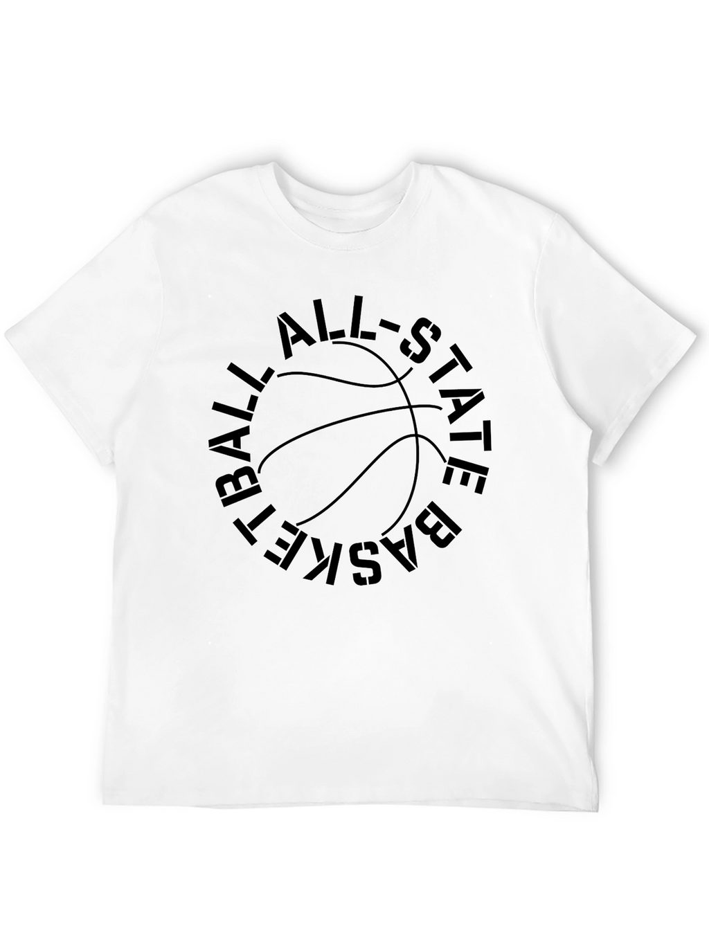 Basketball All-Star State Tee - Black Graphic T-Shirt