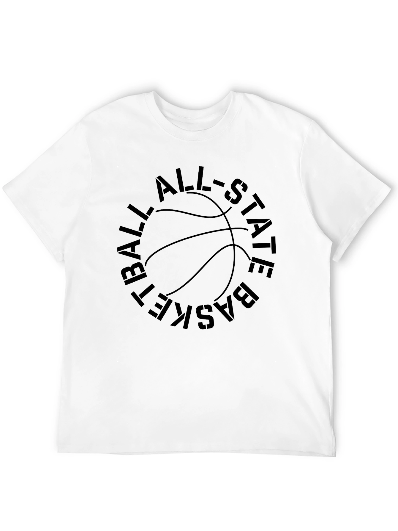 Basketball All-Star State Tee - Black Graphic T-Shirt