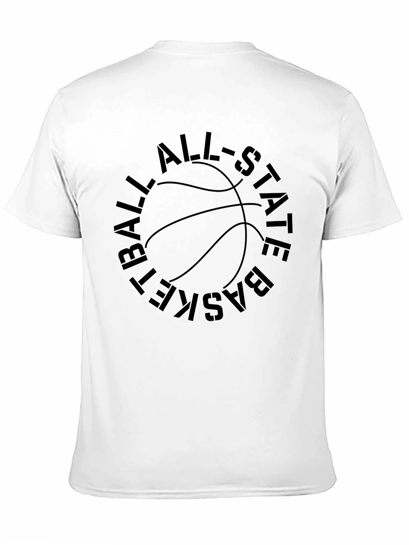 Basketball All-Star State Tee - Black Graphic T-Shirt