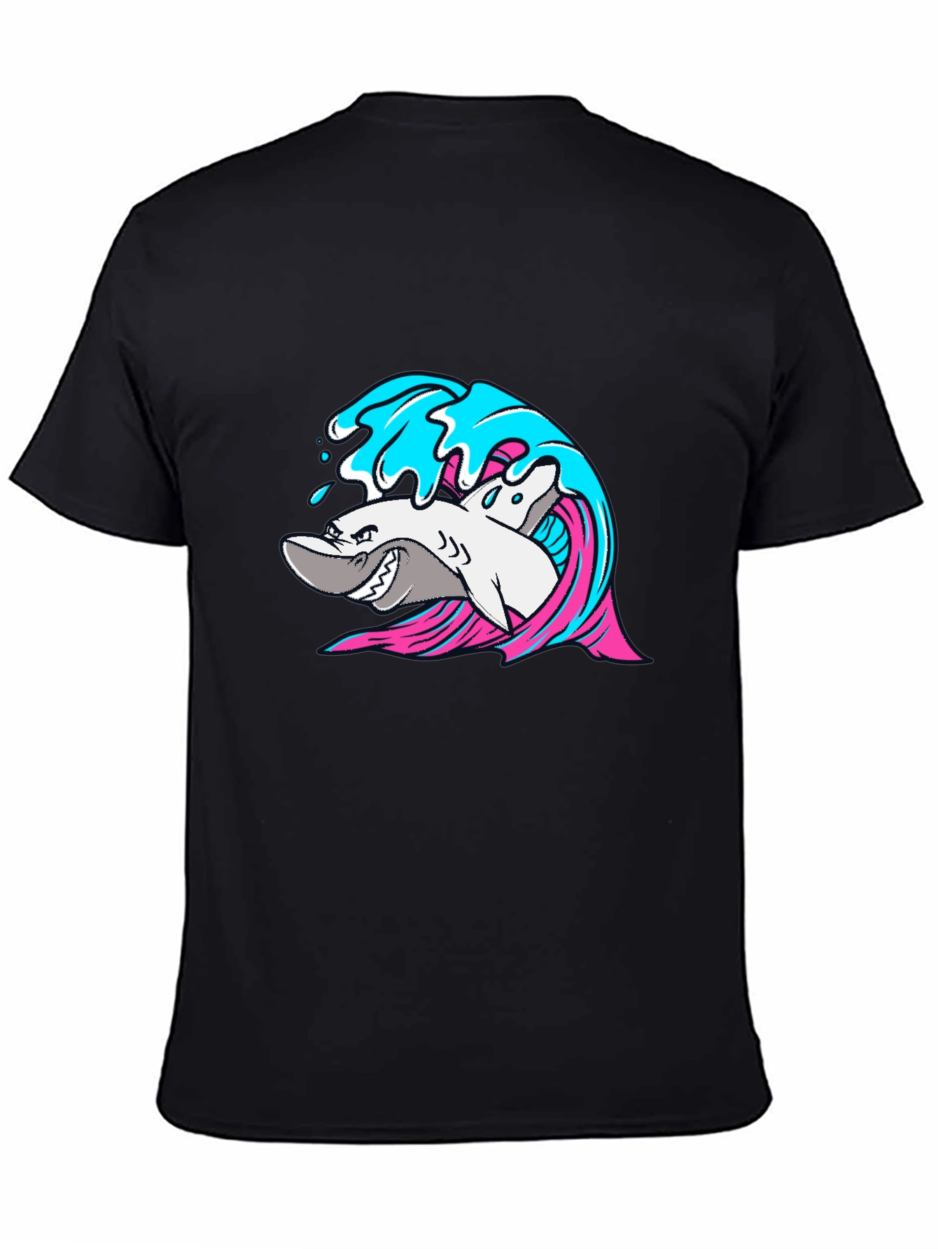 Shark Wave Graphic T-Shirt - Cool Sea Life Tee
