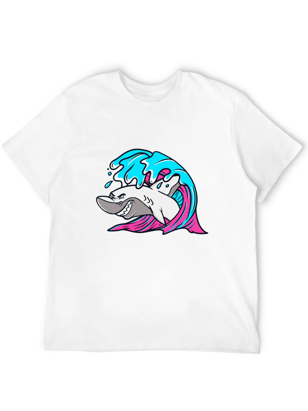 Shark Wave Graphic T-Shirt - Cool Sea Life Tee