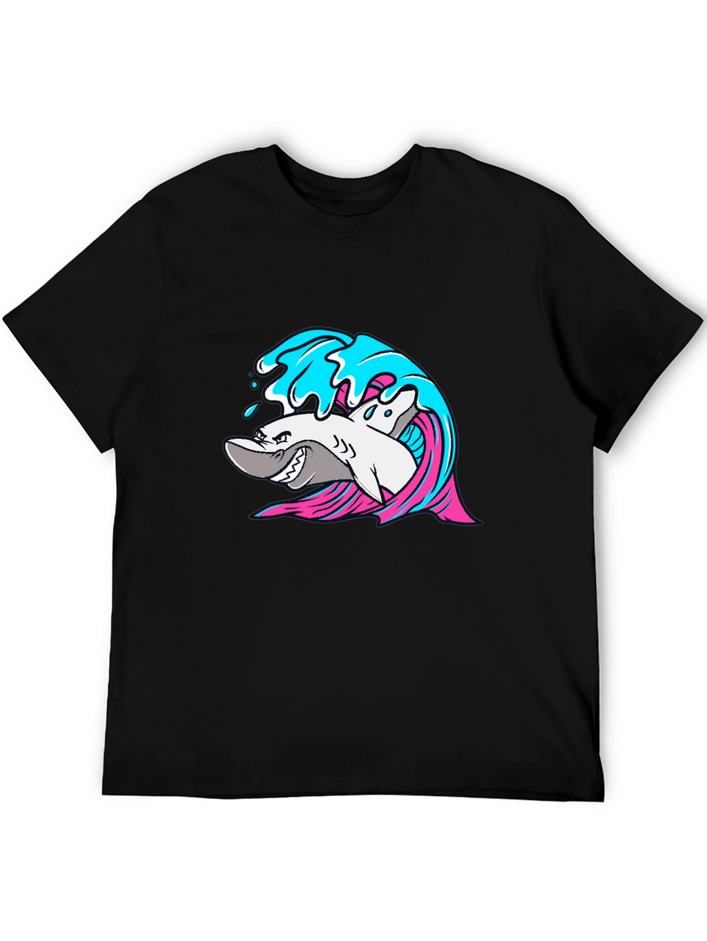 Shark Wave Graphic T-Shirt - Cool Sea Life Tee