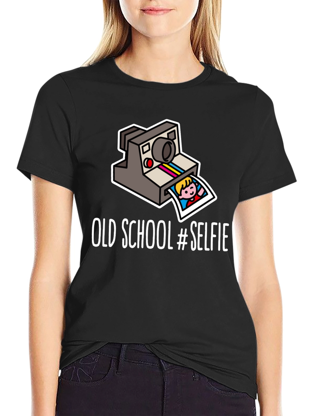 Old School Selfie T-Shirt - Retro Instant Camera Design
