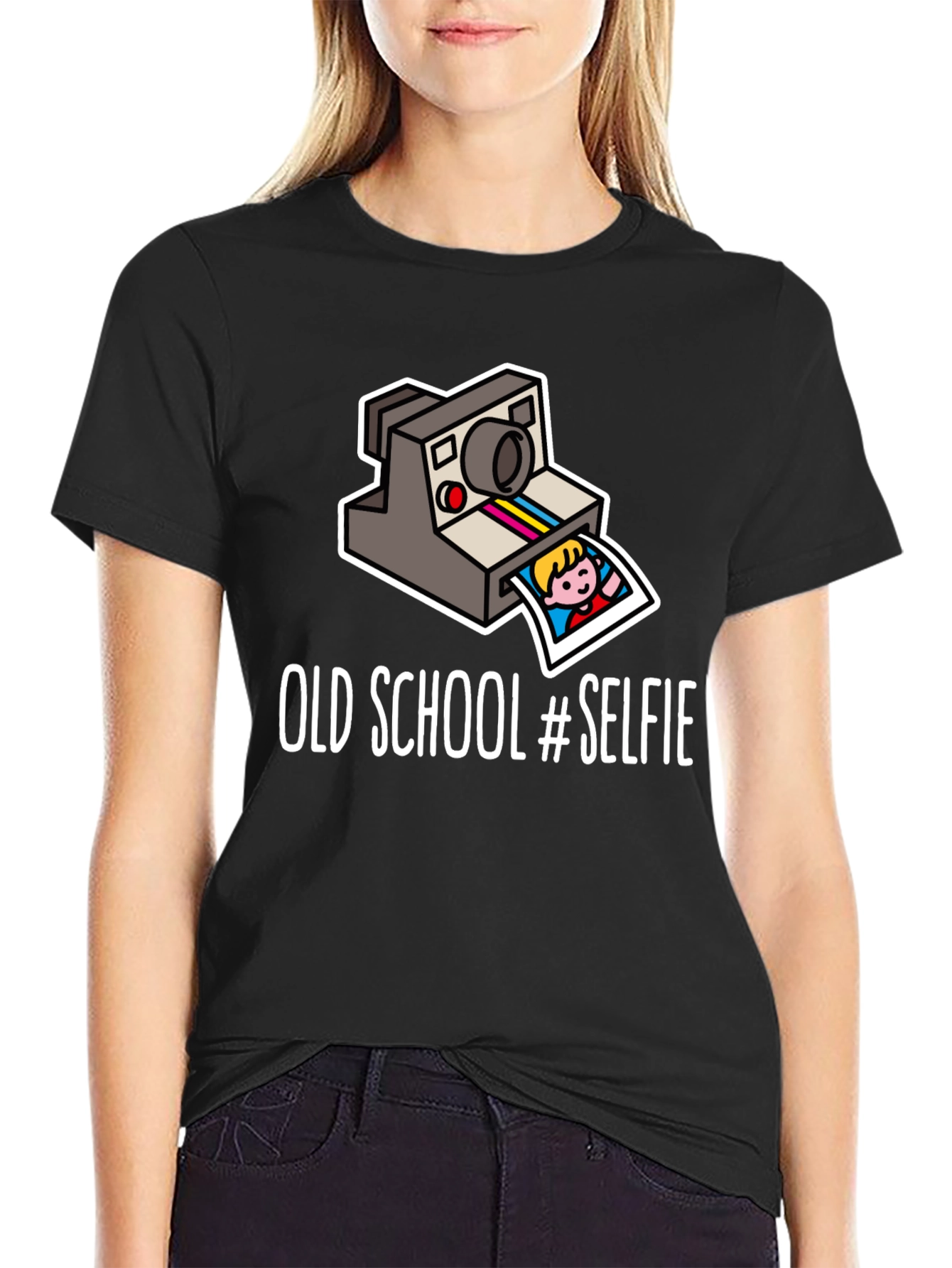 Old School Selfie T-Shirt - Retro Instant Camera Design