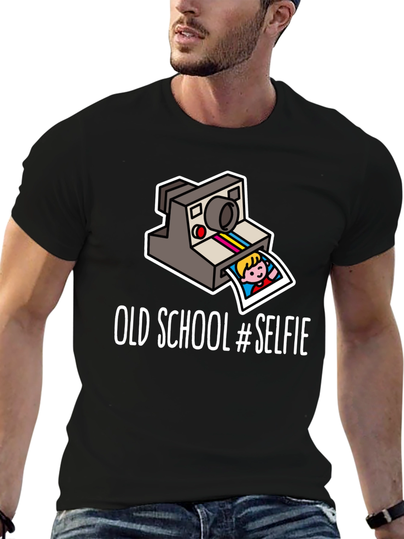 Old School Selfie T-Shirt - Retro Instant Camera Design