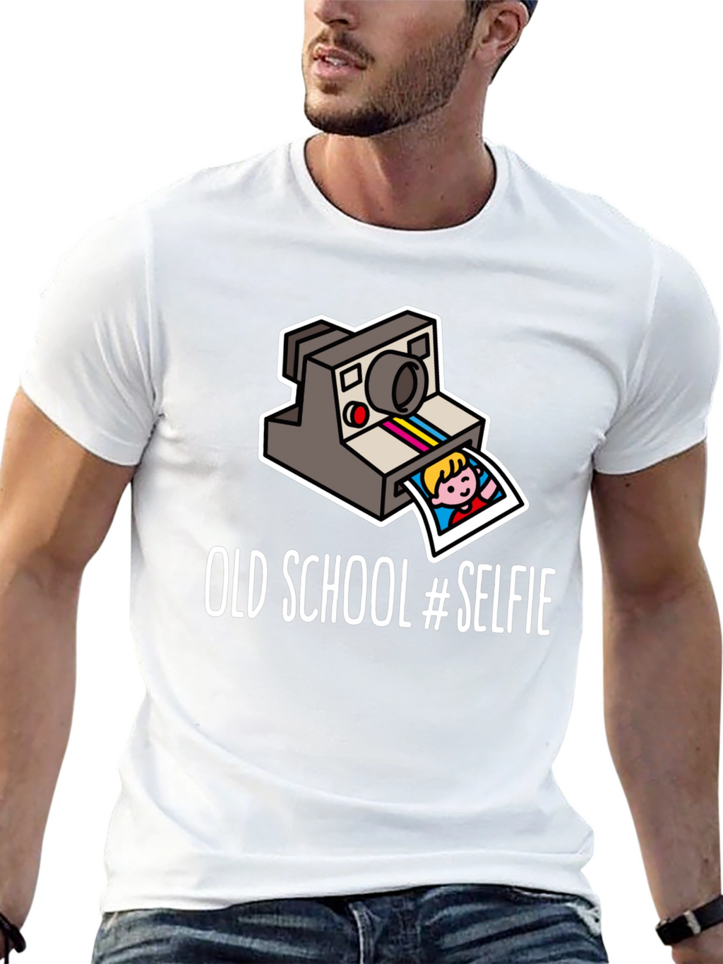 Old School Selfie T-Shirt - Retro Instant Camera Design