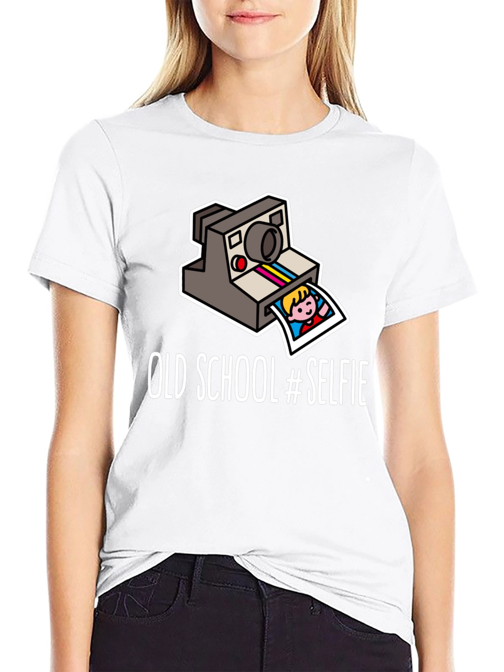 Old School Selfie T-Shirt - Retro Instant Camera Design