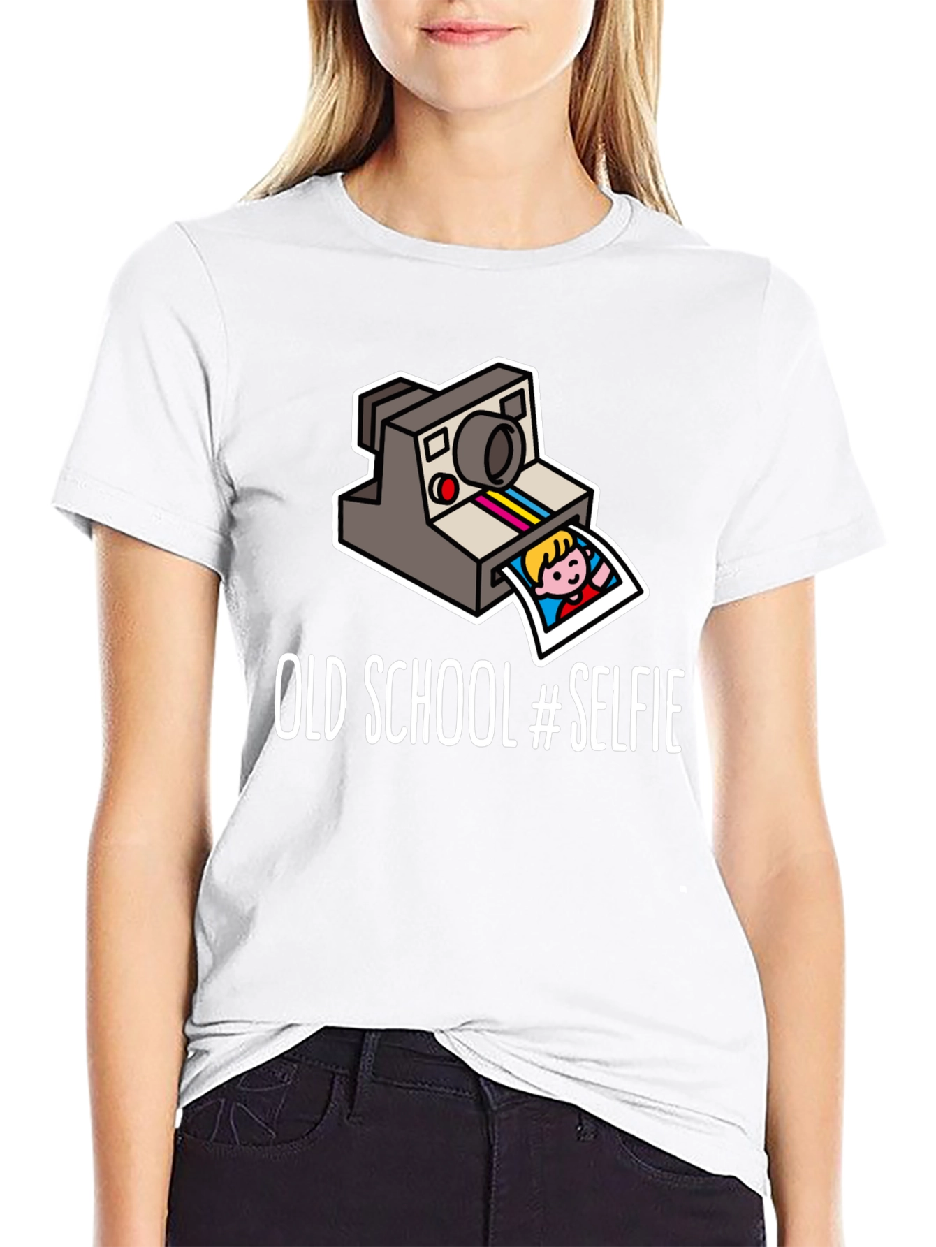 Old School Selfie T-Shirt - Retro Instant Camera Design