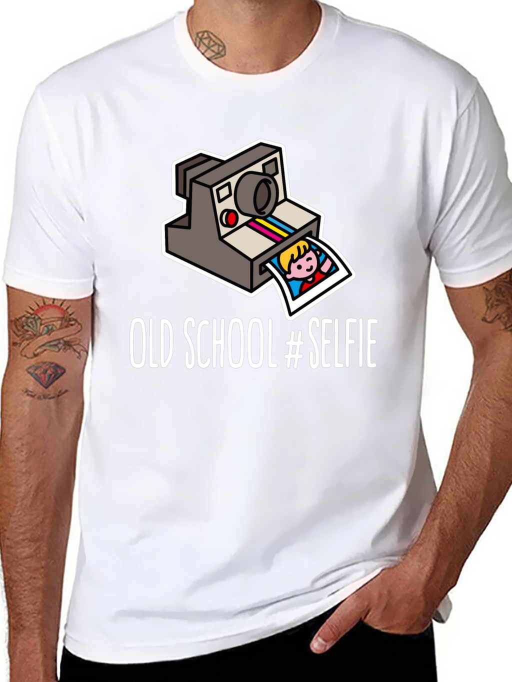Old School Selfie T-Shirt - Retro Instant Camera Design