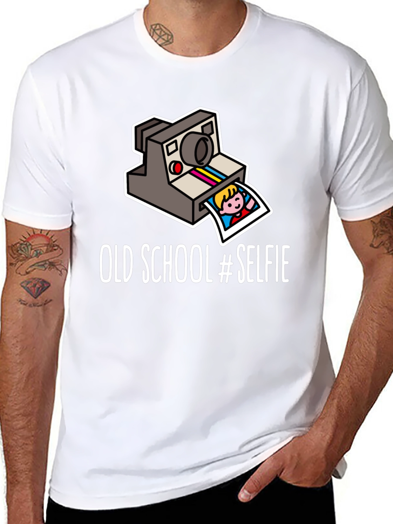 Old School Selfie T-Shirt - Retro Instant Camera Design