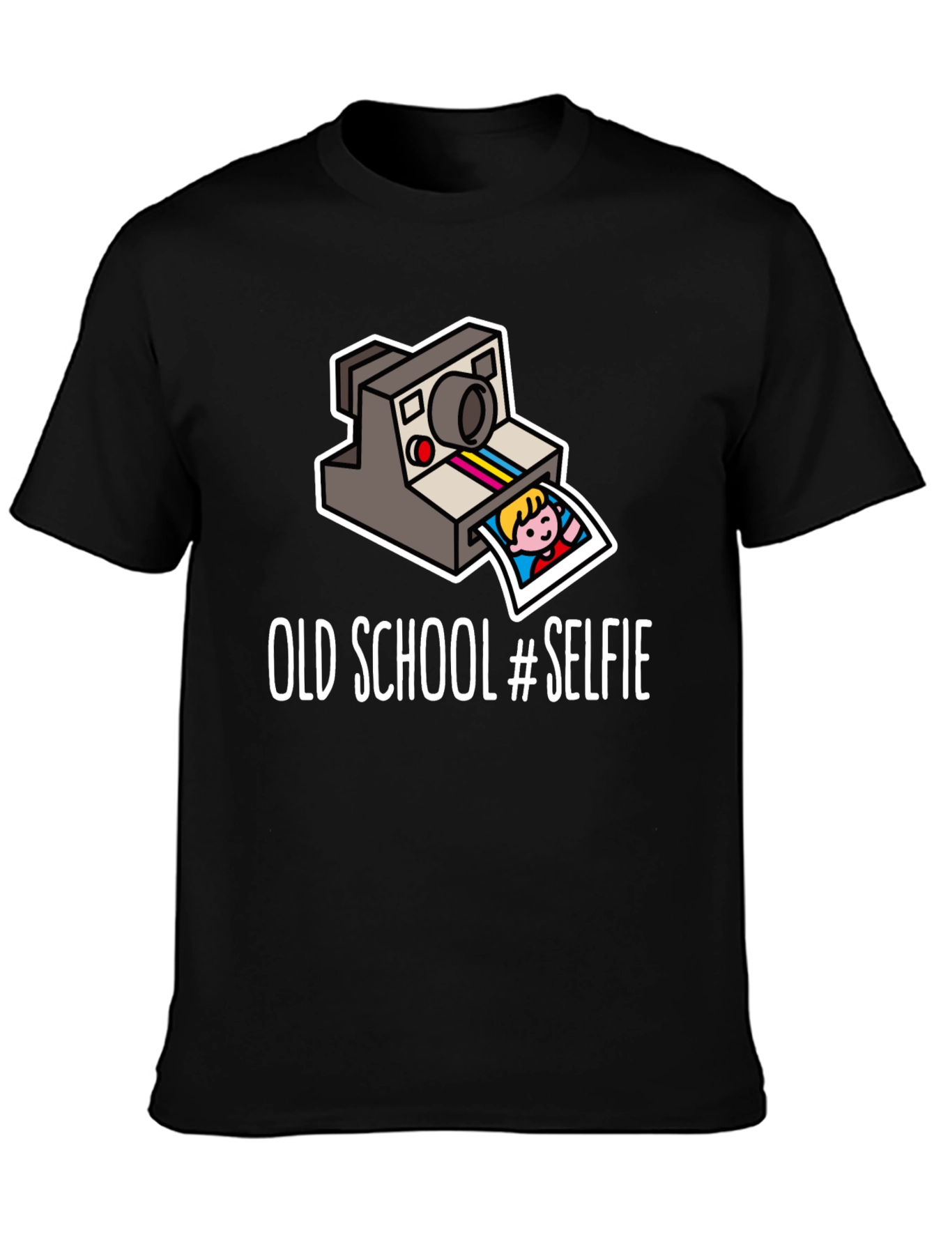 Old School Selfie T-Shirt - Retro Instant Camera Design