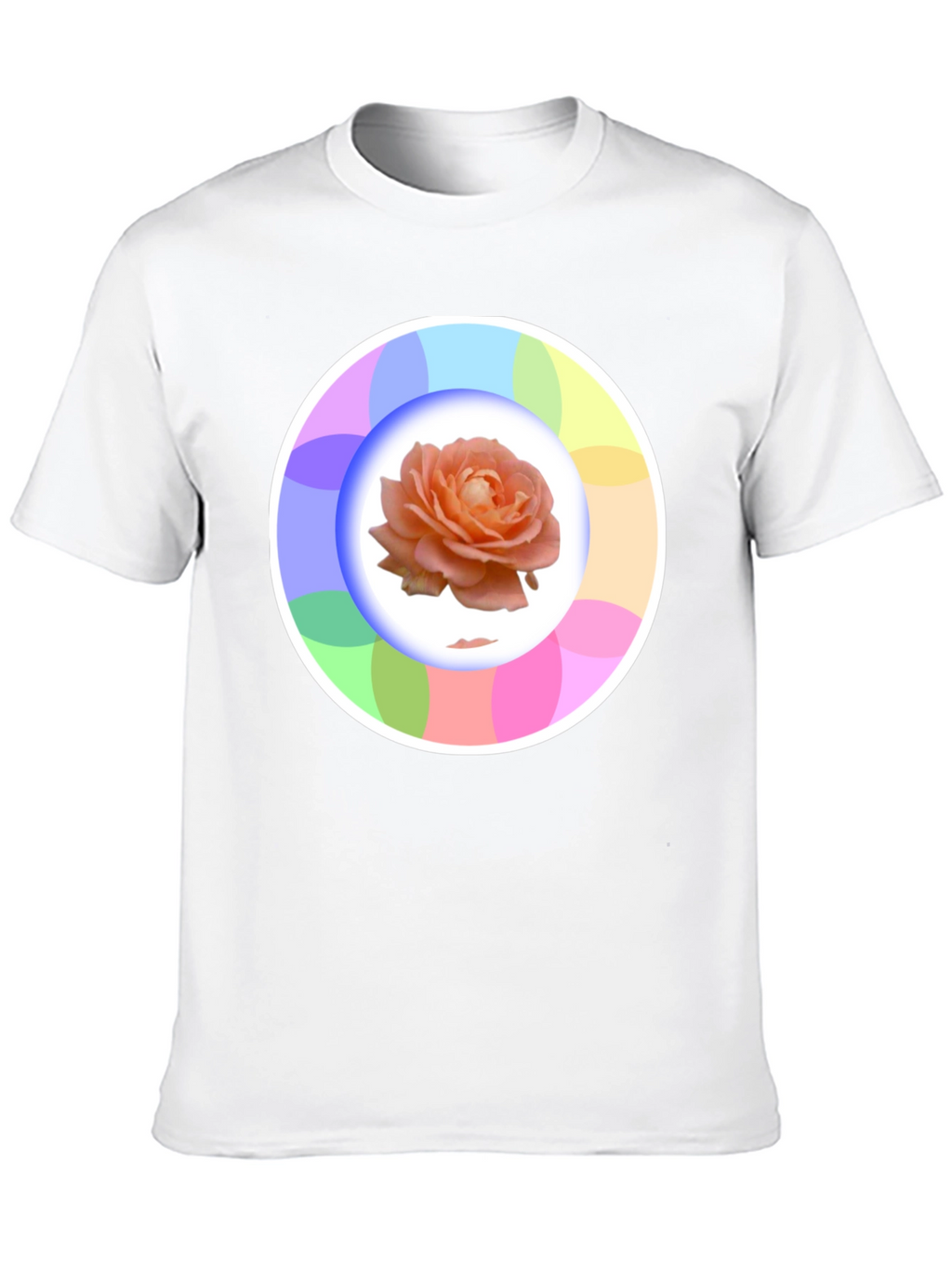 Rose Circle Graphic Black T-Shirt