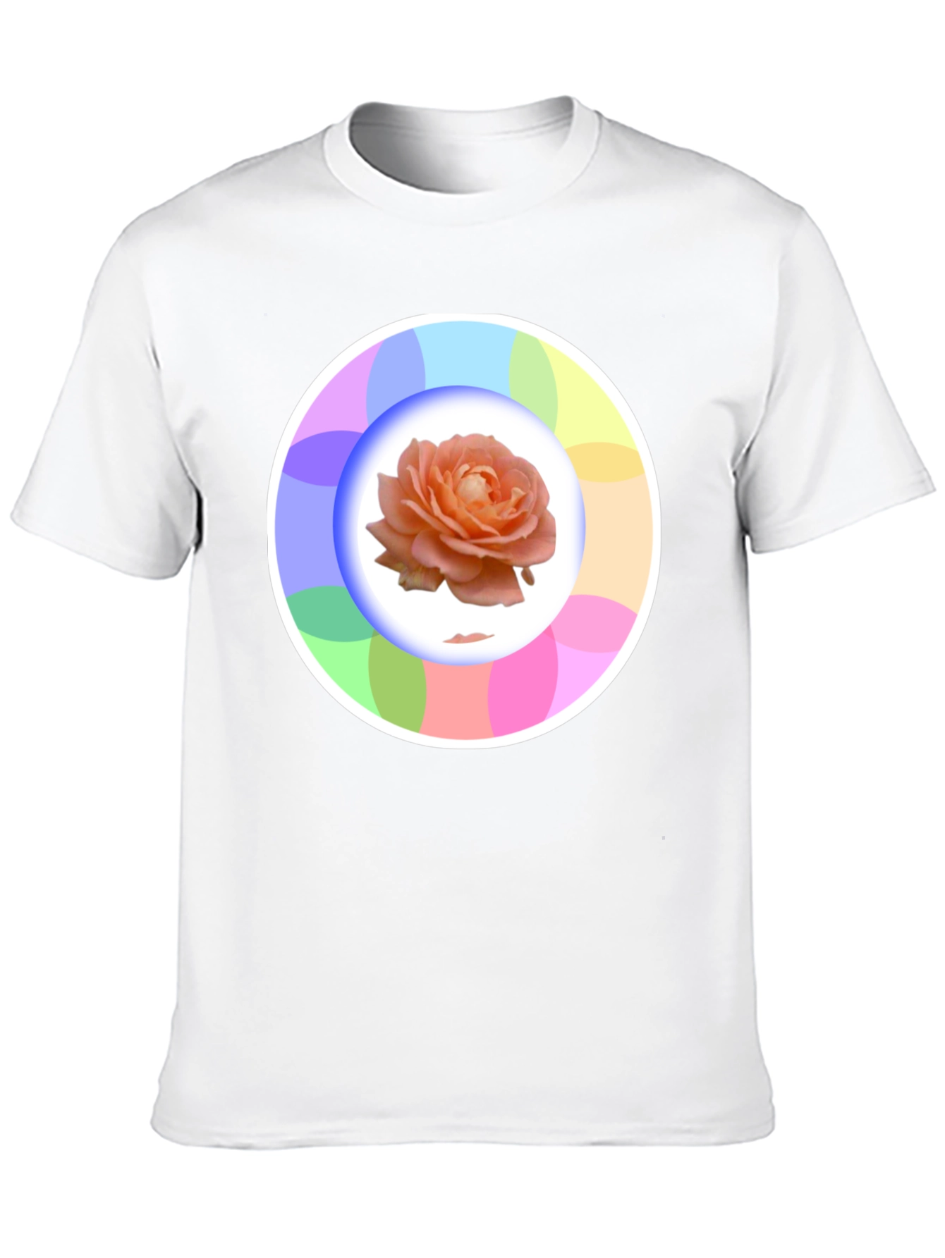 Rose Circle Graphic Black T-Shirt