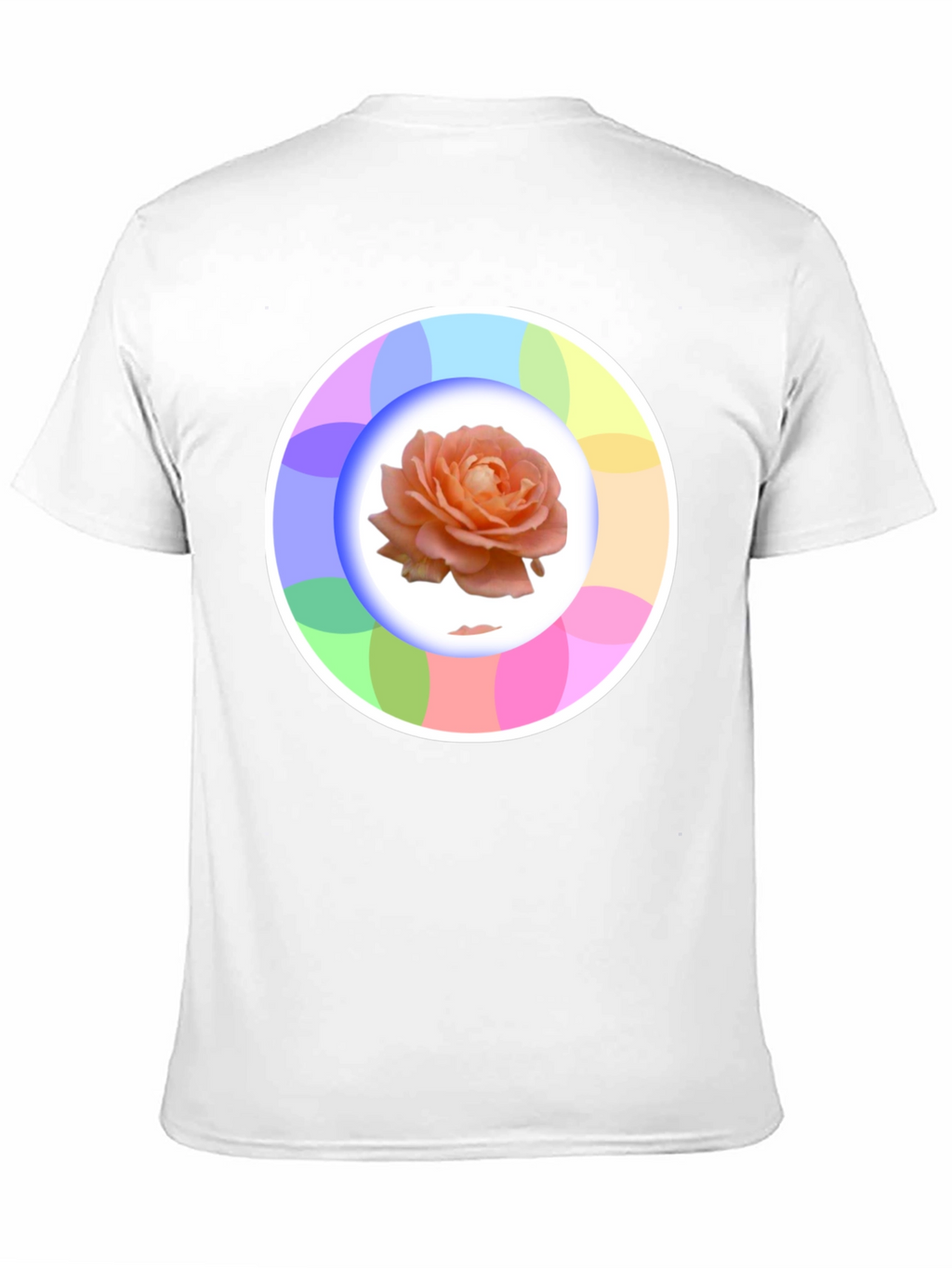 Rose Circle Graphic Black T-Shirt