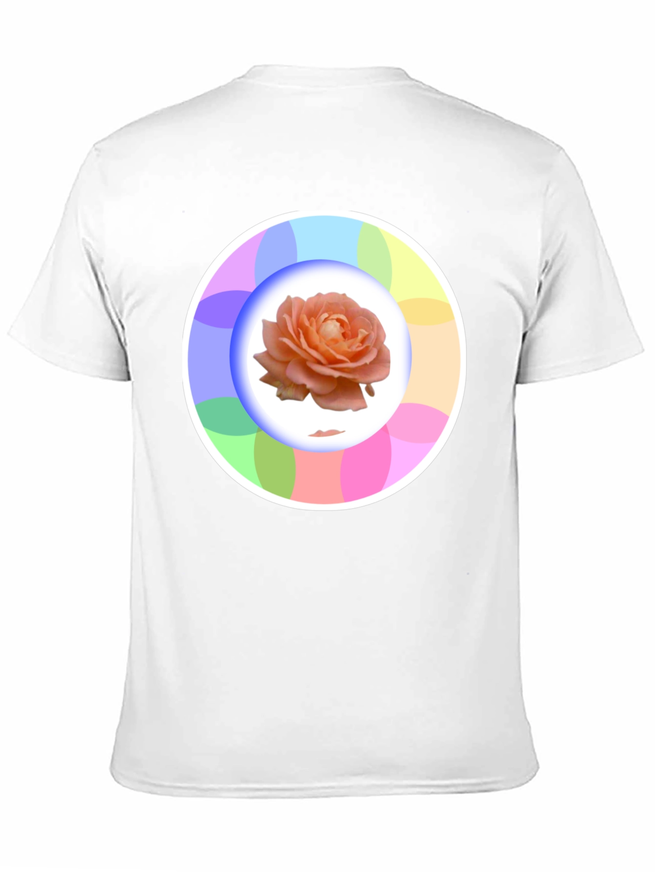 Rose Circle Graphic Black T-Shirt