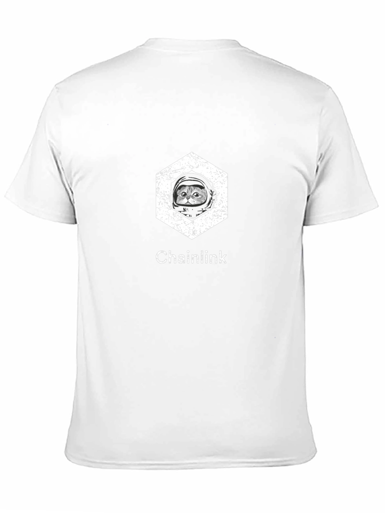 Chainlink Cat Astronaut Graphic T-Shirt