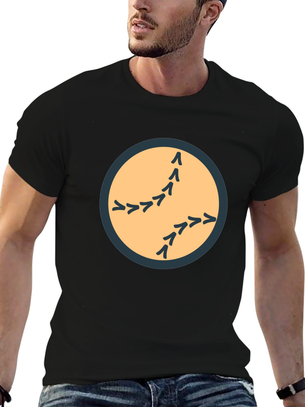 Bird Tracks Graphic Tee - Black