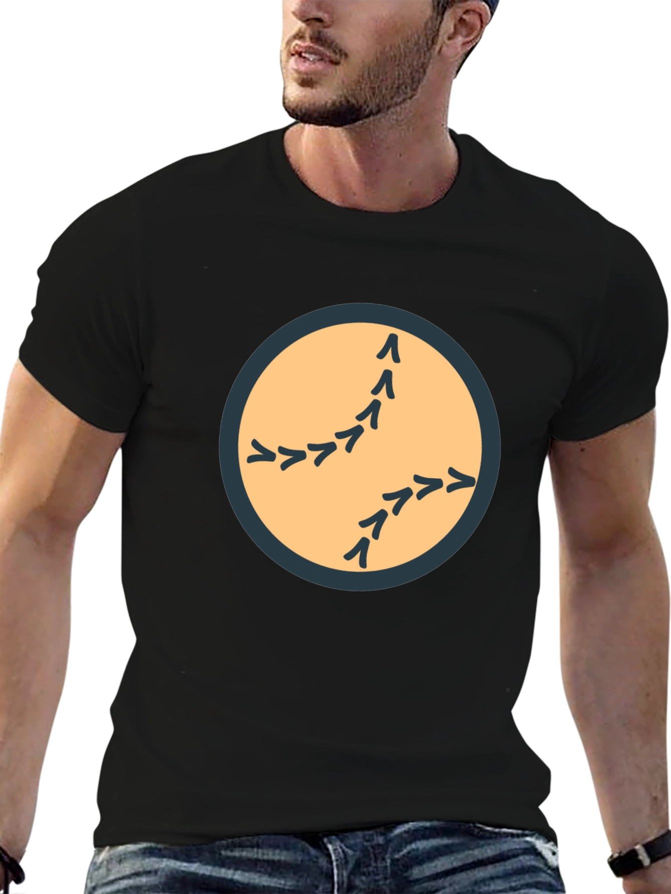 Bird Tracks Graphic Tee - Black