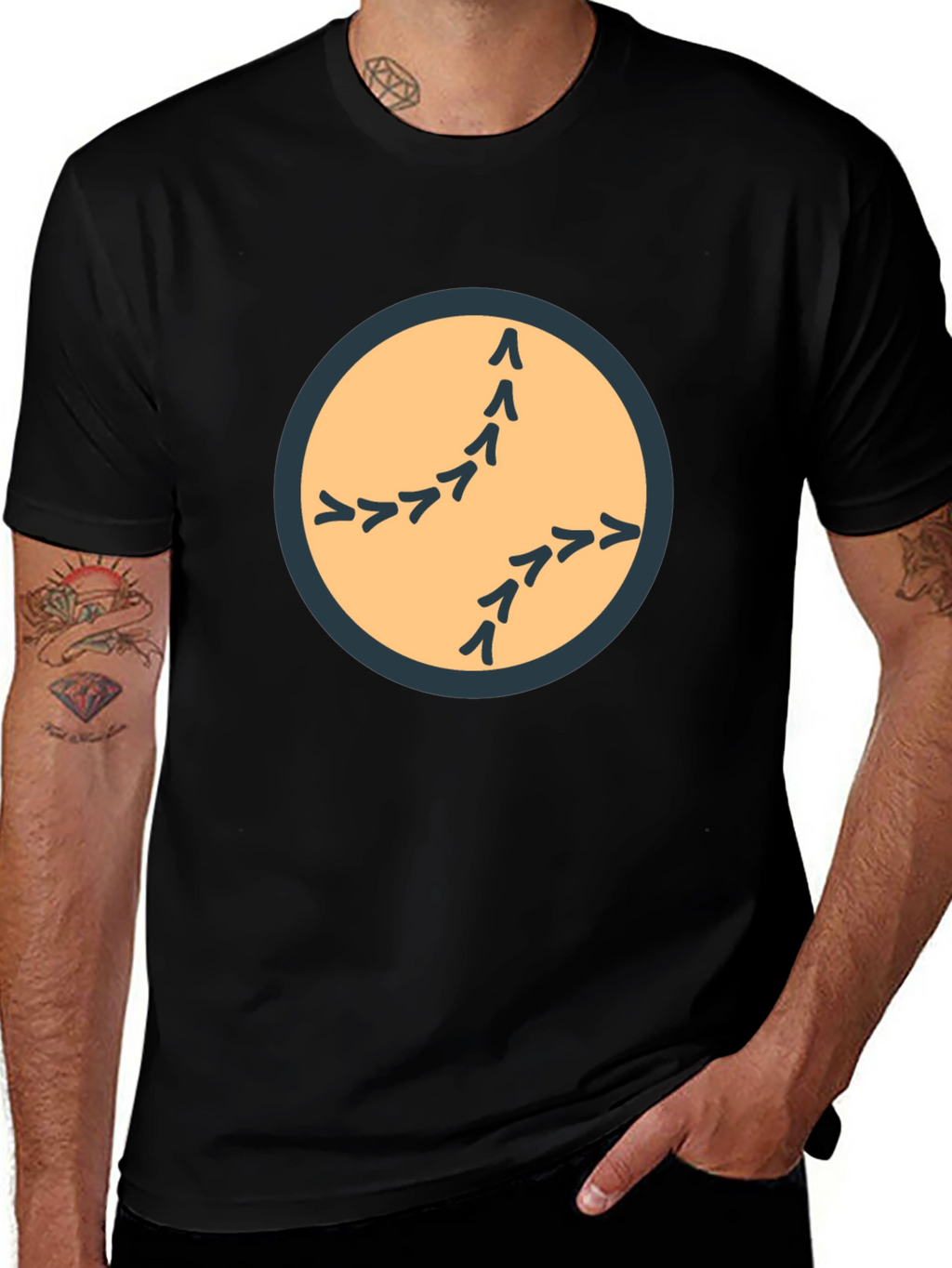 Bird Tracks Graphic Tee - Black